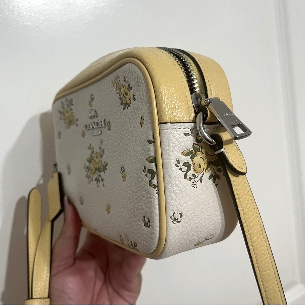 Coach Mini Jamie Floral Cream Crossbody Bag - Picture 3 of 5
